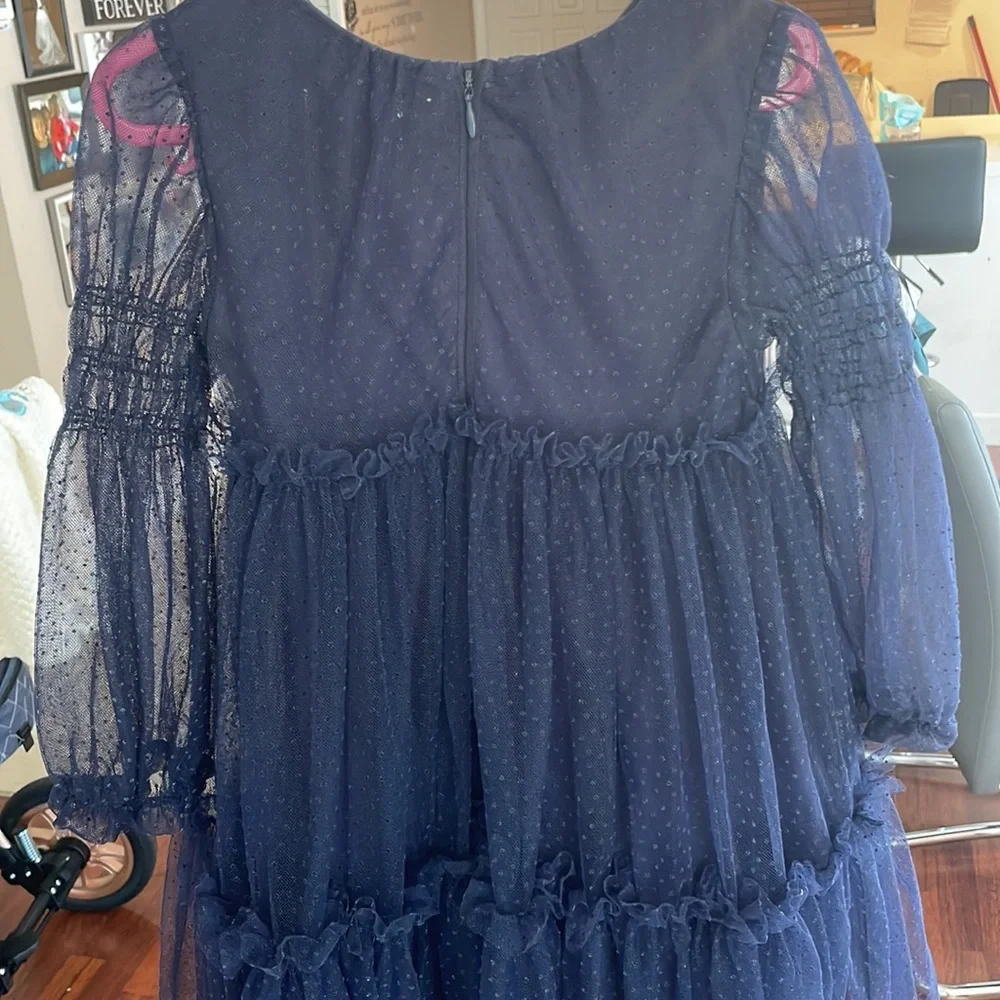 Beautiful  tulle dress from Abel and Lula. The color is navy blue. - Picture 5 of 5